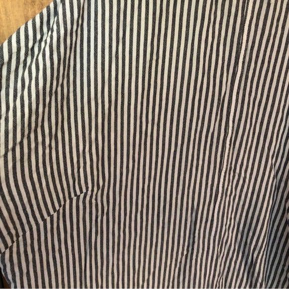 Urban Outfitters UO Oversized Grey Striped Button Down Lagenlook Nautical Shirt - Picture 9 of 13